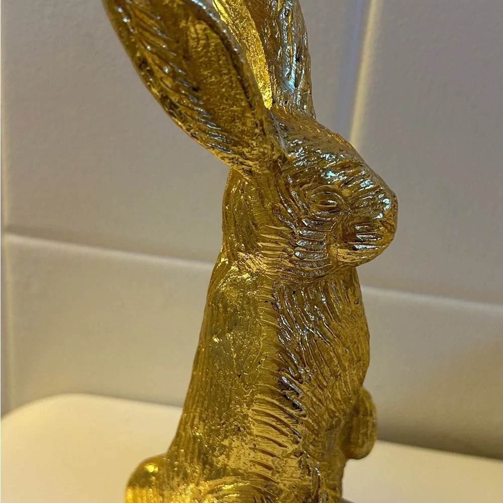 Elegant Gold Bunny Figurine